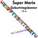 Super Mario Geburtstagsgirlande Happy Birthday  zum Kindergeburtstag