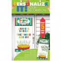 Happy Birthday Türposter mit Buchstaben und Zahlen
