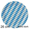 Pappteller Bayrisch Blau, 26 cm, 50 Stück