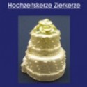 Kerze zur Hochzeit, Hochzeitstauben und Herzen, 7 x 11 cm