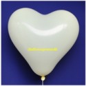 Herzluftballon, 40-45 cm, Elfenbein, 1 Stück