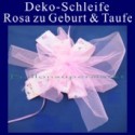 Deko-Schleife zu Geburt und Taufe, Rosa