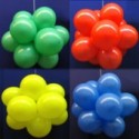 Ballonkugel mit Luftballons, Latex 30cm Ø, 75 Stück / Bunt