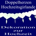 Doppelherzgirlande Weiß