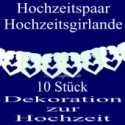 Hochzeitspaargirlanden 10Stck. Weiß