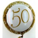 50 Jahre Geburtstag / Jubiläum, Luftballon mit Ballongas-Helium