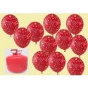 Helium- Einwegbehälter mit 50 Luftballons I Love You