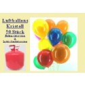 Helium- Einwegbehälter mit 50 Luftballons Kristall