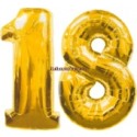 Folienballondeko "18" (heliumgefüllt)