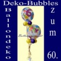 Ballondeko-Ballons zum 60. Geburtstag, Deko-Bubbles