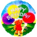 Happy Birthday Balloon Bear Luftballon mit Helium-Ballongas