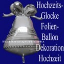 Hochzeitsglocke, Luftballon aus Folie zur Hochzeit mit Helium