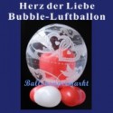 Herz der Liebe, Bubble Luftballon (mit Helium)