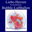 Liebe, Herzen und Herzluftballons, Bubble Luftballon (mit Helium)