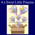 Sweet Little Princess Luftballons mit Helium, Kindergeburtstag Geschenke, 6 Stück