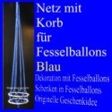 Fesselballon-Netz mit Korb, Blau