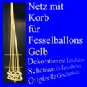 Fesselballon-Netz mit Korb, Gelb