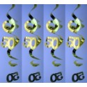 Stream Swirls Dekoration Zahl 50