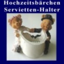 Hochzeitsbärchen, Tischdeko, Serviettenhalter