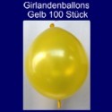 Kettenballons-Girlandenballons-Gelb-Metallic, 100 Stück