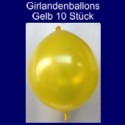 Kettenballons-Girlandenballons-Gelb-Metallic, 10 Stück