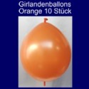 Kettenballons-Girlandenballons-Orange-Metallic, 10 Stück