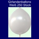Kettenballons-Girlandenballons-Weiß-Metallic, 250 Stück