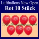 Luftballons Neueröffnung, New Open, Rot, 10 Stück