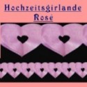 Hochzeitsdeko-Girlande Rosé 15 cm