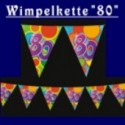 Wimpelkette "80"