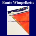 Bunte Wimpelkette zur Dekoration von Karneval und Fasching