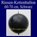 Riesen-Girlanden-Luftballon, 60-70 cm, Schwarz, 1 Stück