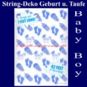 String Dekoration zu Geburt und Taufe, Baby Boy