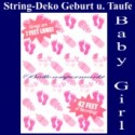 String Dekoration zu Geburt und Taufe, Baby Girl