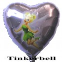 Luftballon Tinkerbell, Folienballon-Herz mit Ballongas