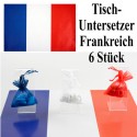 Deko-Tischuntersetzer, Tischdeko Frankreich, 6 Stück