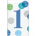 Tischdecke zum 1. Kindergeburtstag, Junge, 1st Birthday Blue Dots