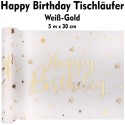 Deko-Tischläufer, Tischdecke Happy Birthday zum Geburtstag