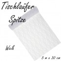 Deko-Tischläufer, Tischdecke aus Spitze, Weiß