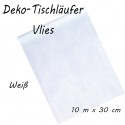 Deko-Tischläufer, Tischdecke, Vlies, weiß