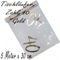 Deko-Tischläufer, Tischdecke Zahl 40, gold zum 40. Geburtstag