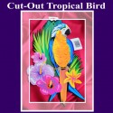 Cut-Out Tropical Bird, Hawaii-Partydekoration