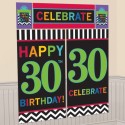 Wanddekoration Celebrate 30, 5-teiliges Set zum 30. Geburtstag