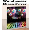 Wandposter Disco Party, 70er Jahre Disco-Fever, 1,65 Meter x 0,82 Meter