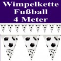 Fußball Wimpelkette, 4 Meter