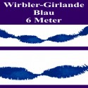 Wirbler-Girlande Blau, 6 Meter, Baby Boy, Babyparty Dekoration