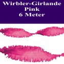 Wirbler-Girlande Pink, 6 Meter, Baby Girl, Babyparty Dekoration
