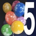 Luftballons 5th Birthday 5 Stück