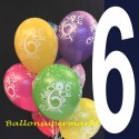 Luftballons 6th Birthday 5 Stück