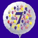 Zahlen-Luftballon aus Folie mit Helium, Zahl 7, Geburtstag, Jubiläum